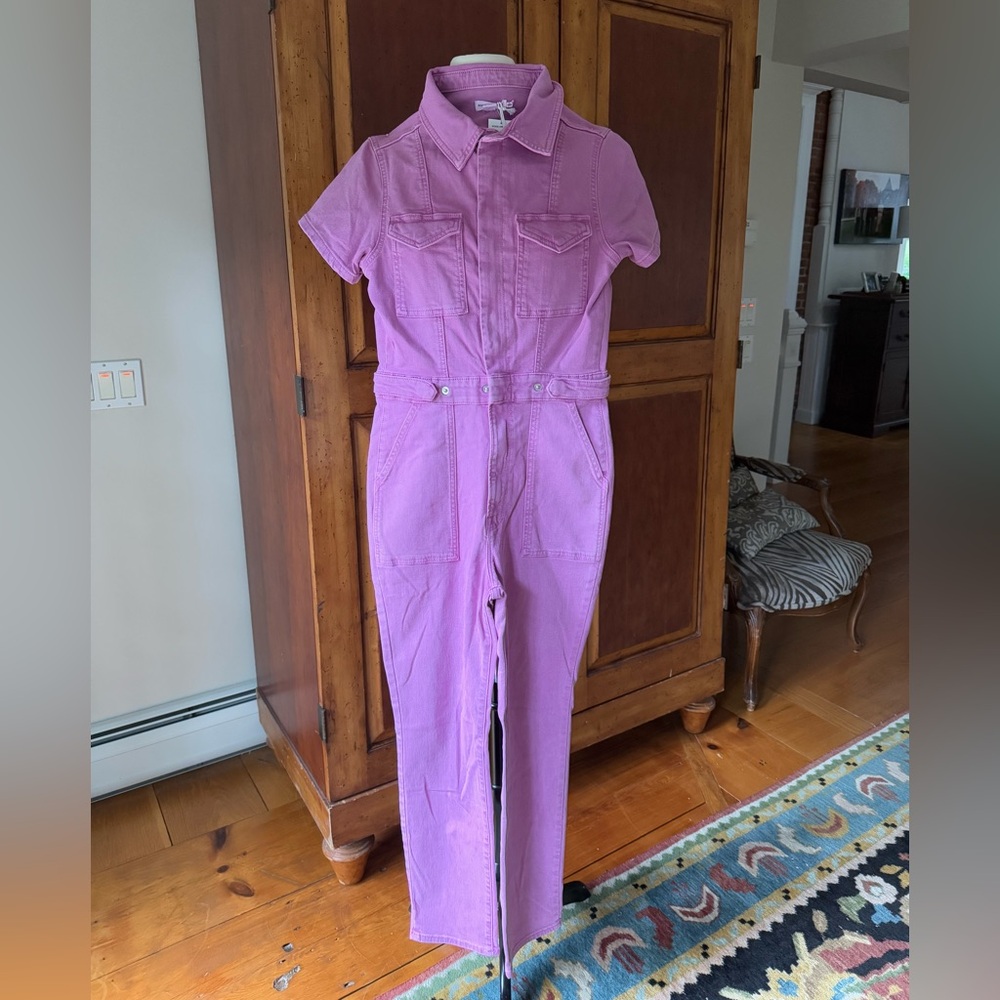 GOOD AMERICAN Fit For Success Jumpsuit Size Medium Mineral Lollipop - Picture 3 of 6